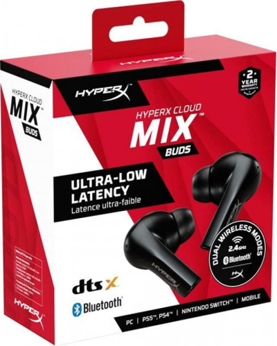 Bluetooth-гарнiтура HyperX Cloud MIX Buds True Wireless Black (4P5D9AA)