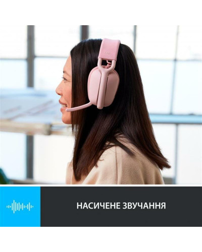 Bluetooth-гарнитура Logitech Zone Vibe 100 Wireless Rose (981-001224)
