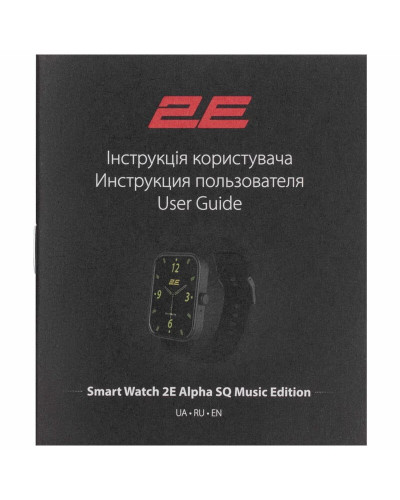 Смарт-годинник 2E Alpha SQ Music Edition 46 mm Black/Green (2E-CWW40BKGN)