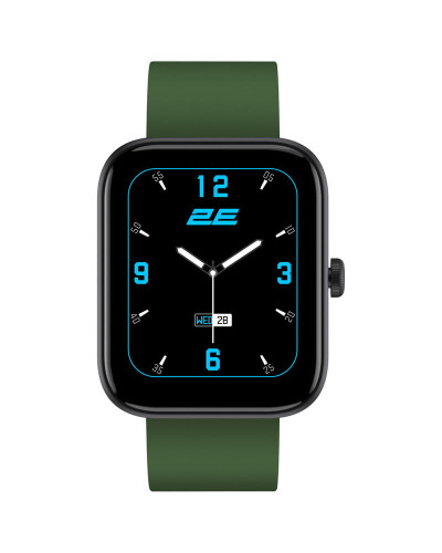 Смарт-годинник 2E Alpha SQ Music Edition 46 mm Black/Green (2E-CWW40BKGN)