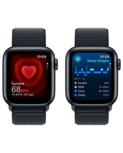 Смарт-годинник Apple Watch SE GPS 40mm Midnight Aluminium Case with Midnight Sport Loop (MRE03QP/A)
