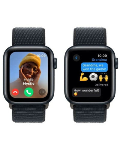 Смарт-годинник Apple Watch SE GPS 40mm Midnight Aluminium Case with Midnight Sport Loop (MRE03QP/A)