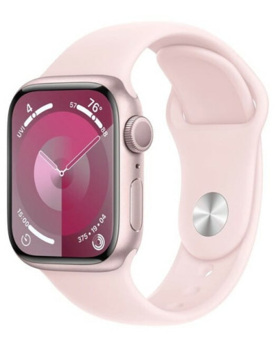 Смарт-часы Apple Watch Series 9 GPS 41mm Pink Aluminium Case with Light Pink Sport Band - S/M (MR933QP/A)