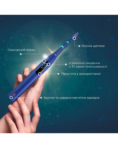 Умная зубная электрощетка Oclean X Pro Navy Blue (OLED) (Международная версия) (6970810551068)