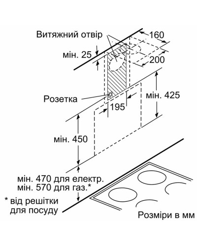 Витяжка Bosch DWK66AJ60T