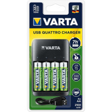 Зарядний пристрiй Varta Value USB Quattro Charger+4xAA 2100mAh (57652101451)