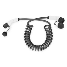Зарядний кабель Digitus для електромобілів Type 2 to Type 2 Spiral, 32А, 7.4кВт, 1 фазний, 10м (DK-1P32-S-100)