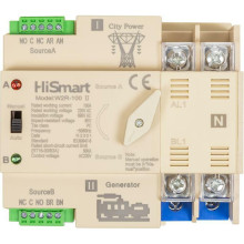 Автоматичний перемикач HiSmart W2R-2P 220V 100A (HS082482)