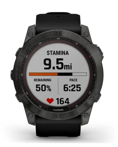 Смарт-годинник Garmin Fenix 7X Sapphire Solar Black DLC Titanium with Black Band (010-02541-45)