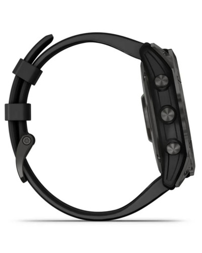 Смарт-годинник Garmin Fenix 7X Sapphire Solar Black DLC Titanium with Black Band (010-02541-45)