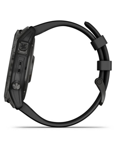 Смарт-годинник Garmin Fenix 7X Sapphire Solar Black DLC Titanium with Black Band (010-02541-45)