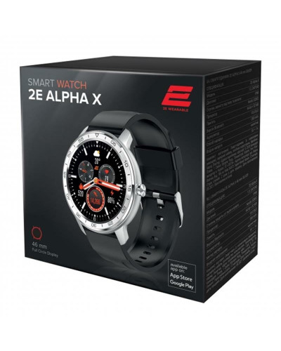 Смарт-годинник 2E Alpha X 46 mm Silver (2E-CWW30SL)