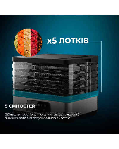 Сушарка для для овочів і фруктів CECOTEC VitaDry Pro
