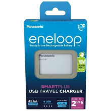 Зарядний пристрій Panasonic USB in/out з функцією Power Bank+4AA 2000 mAh