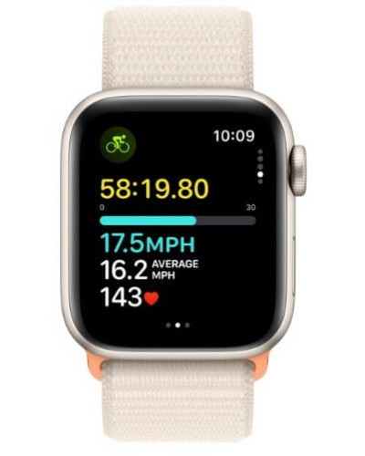 Смарт-часы Apple Watch SE GPS 40mm Starlight Aluminium Case with Starlight Sport Loop (MR9W3QP/A)