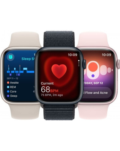 Смарт-часы Apple Watch Series 9 GPS 45mm Midnight Aluminium Case with Midnight Sport Band - M/L (MR9A3QP/A)