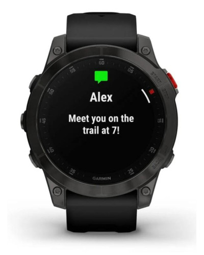 Смарт-часы Garmin Epix 2 Sapphire Black/Titanium DLC with Black Band (010-02582-10)