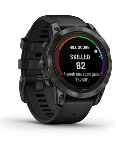 Смарт-часы Garmin Fenix 7 Pro Sapphire Solar Carbon Gray DLC Titanium with Black Silicone (010-02777-54)