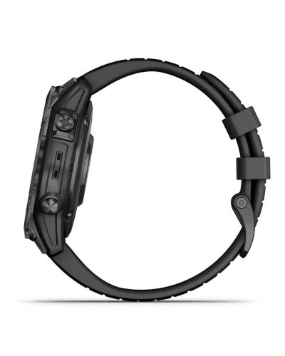 Смарт-часы Garmin Fenix 7 Pro Sapphire Solar Carbon Gray DLC Titanium with Black Silicone (010-02777-54)