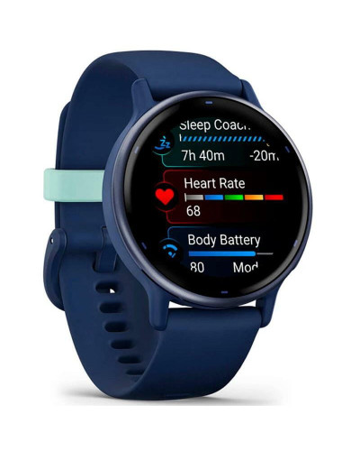 Смарт-годинник Garmin Vivoactive 5 Metallic Navy Aluminum Bezel with Navy Case and Silicone Band (010-02862-52)