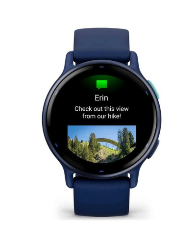 Смарт-годинник Garmin Vivoactive 5 Metallic Navy Aluminum Bezel with Navy Case and Silicone Band (010-02862-52)