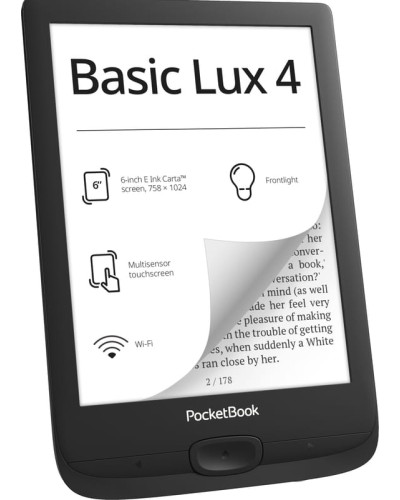 Электронная книга PocketBook 618 Basic Lux 4 Ink Black (PB618-P-CIS)