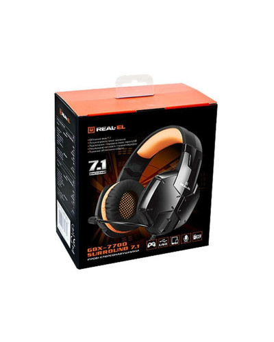 Гарнитура REAL-EL GDX-7700 Black/Orange