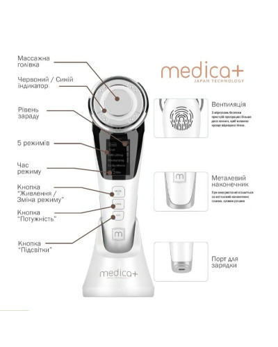 Мікрострумовий ліфтинг-масажер для обличчя Medica+ Skin Lifting 7.0 White (MD-112204)