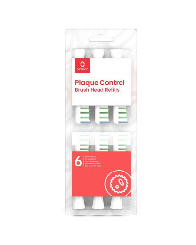 Насадка для зубної електрощітки Oclean P1C1 W06 Plaque Control Brush Head White (6 шт) (6970810552225)