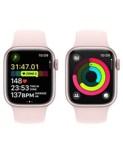 Смарт-годинник Apple Watch Series 9 GPS 45mm Pink Aluminium Case with Light Pink Sport Band - M/L (MR9H3QP/A)