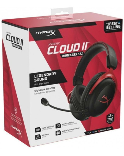 Bluetooth-гарнітура HyperX Cloud II WL USB Black/Red (4P5K4AA)