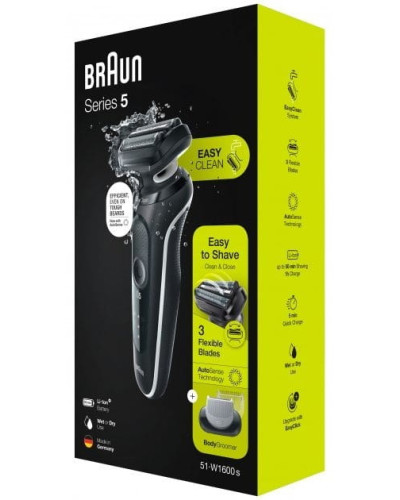 Электробритва Braun Series 5 51-W1600s Black/White