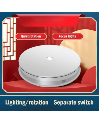 Поворотный стол Puluz для предметной съемки с подсветкой 30 см White (EDA1759202B)