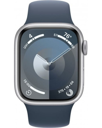 Смарт-годинник Apple Watch Series 9 GPS 41mm Silver Aluminium Case with Storm Blue Sport Band - S/M (MR903QP/A)