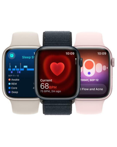 Смарт-годинник Apple Watch Series 9 GPS 45mm Starlight Aluminium Case with Starlight Sport Loop (MR983QP/A)