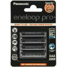 Акумулятори Panasonic Eneloop Pro AAA/HR03 NI-MH 930 mAh BL 4 шт (BK-4HCDE/4BE)