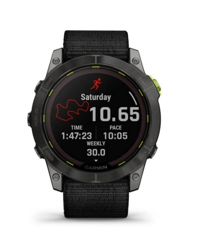 Смарт-годинник Garmin Enduro 2 Sapphire Carbon Gray DLC Titanium with Black UltraFit Nylon Strap (010-02754-13)