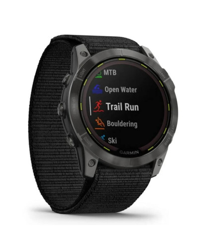 Смарт-годинник Garmin Enduro 2 Sapphire Carbon Gray DLC Titanium with Black UltraFit Nylon Strap (010-02754-13)