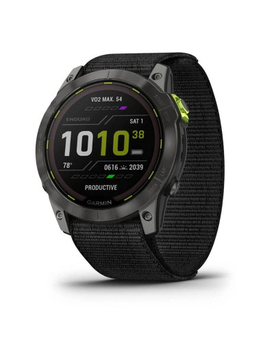 Смарт-годинник Garmin Enduro 2 Sapphire Carbon Gray DLC Titanium with Black UltraFit Nylon Strap (010-02754-13)