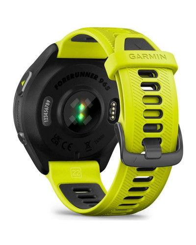 Смарт-часы Garmin Forerunner 965 Carbon Gray DLC Titanium Bezel with Black Case/Amp Yellow/Black Silicone Band (010-02809-82)