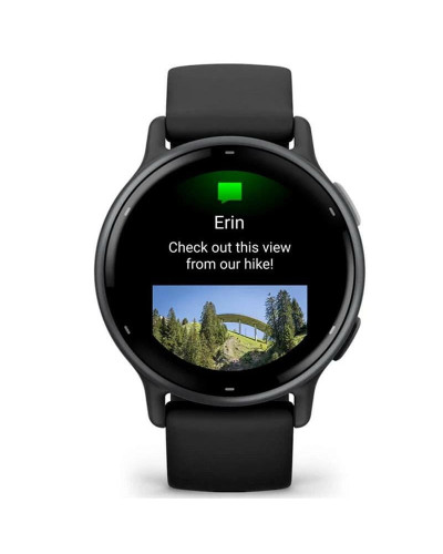Смарт-часы Garmin Vivoactive 5 Slate Aluminum Bezel with Black Case and Silicone Band (010-02862-50)