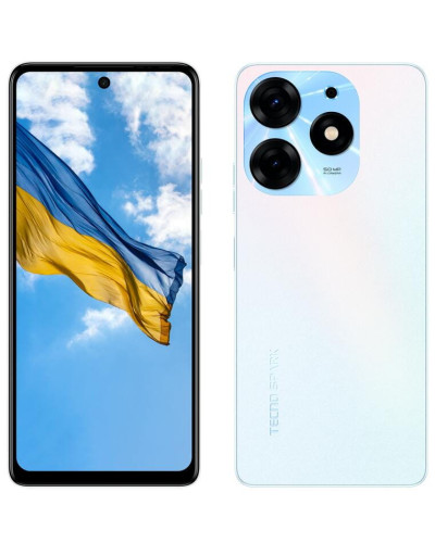 Смартфон Tecno Spark 10 Pro (KI7) 8/256GB NFC Dual Sim Pearl White (4895180796111)