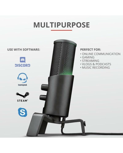 Микрофон Trust GXT 258 Fyru USB 4-in-1 Streaming Microphone Black (23465)