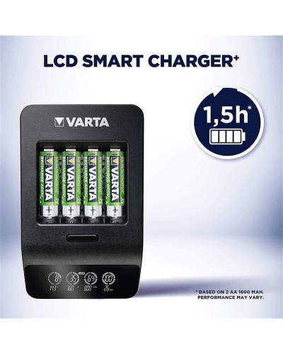 Мережевий зарядний пристрій Varta LCD Smart Plus Charger + 4 х Ni-Mh AA 2100 mAh (57684101441)