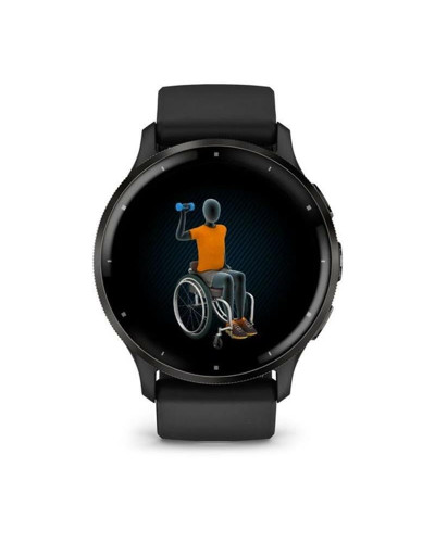 Смарт-часы Garmin Venu 3 Slate Stainless Steel Bezel with Black Case and Silicone Band (010-02784-51)