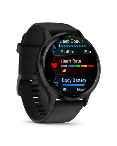 Смарт-часы Garmin Venu 3 Slate Stainless Steel Bezel with Black Case and Silicone Band (010-02784-51)