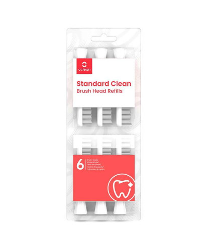 Насадка для зубной электрощетки Oclean P2S6 W06 Standard Clean Brush Head White (6 шт) (6970810552188)