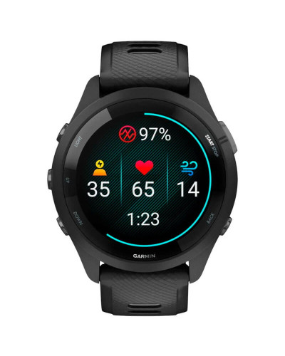 Смарт-годинник Garmin Forerunner 265 Black Bezel and Case with Black/Powder Gray Silicone Band (010-02810-50)