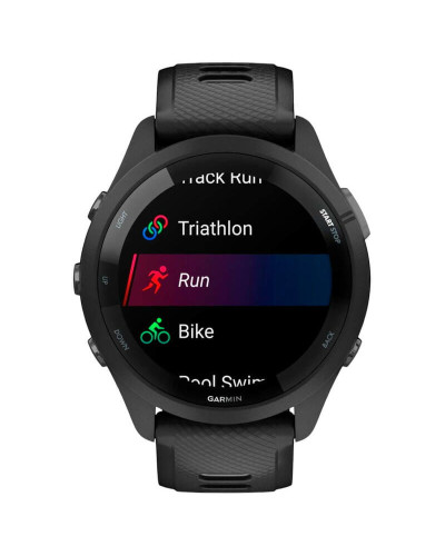Смарт-годинник Garmin Forerunner 265 Black Bezel and Case with Black/Powder Gray Silicone Band (010-02810-50)