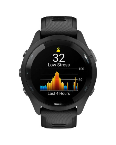 Смарт-годинник Garmin Forerunner 265 Black Bezel and Case with Black/Powder Gray Silicone Band (010-02810-50)